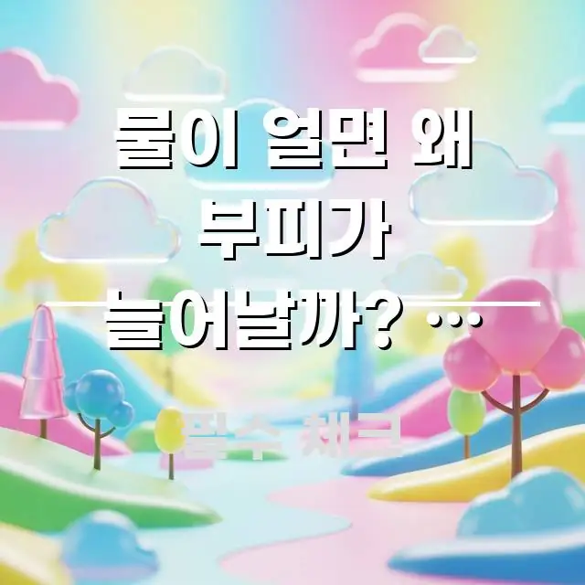 물이 얼면 왜 부피가 늘어날까? – 수소결합과 얼음 신뢰할 수 있는 정보를 담은 포스트 대표 비주얼 이미지 - 활용 예시 이미지
