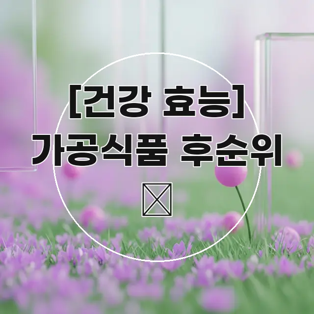 [건강 효능] 가공식품 후순위 🥫 이해하기 쉬운 모던 카드뉴스 디자인
