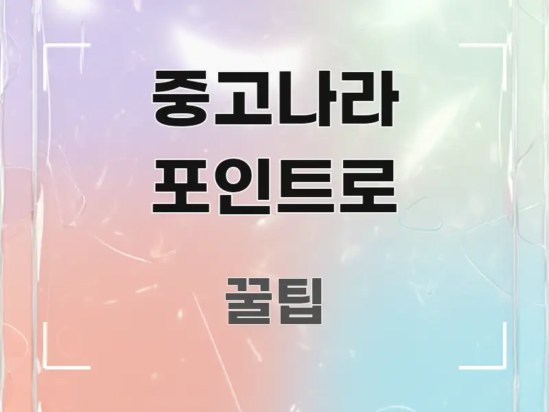 중고나라 포인트로 정보 이미지 중고나라 포인트로 한눈에 보기 좋게 요약한 정보 요약 포스터 - 활용 예시 이미지