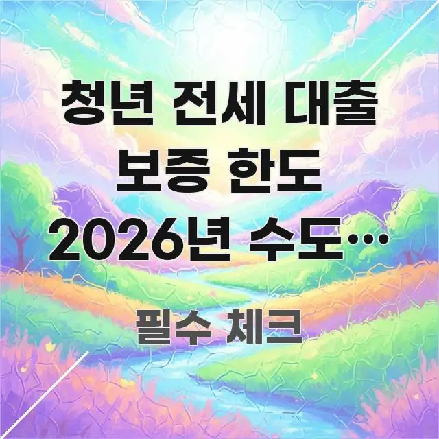 청년 전세 대출 보증 한도 2026년 수도권 지방 스마트하게 정리된 가독성 높은 정보 이미지 - 글 흐름을 돕는 시각 자료