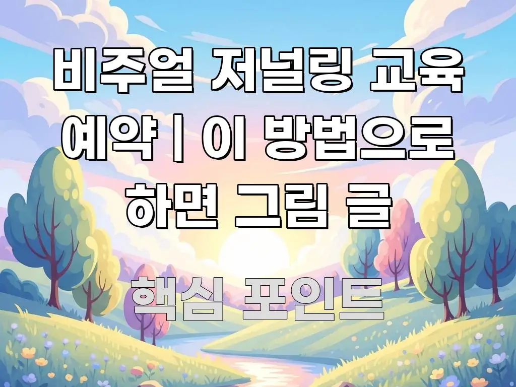 비주얼 저널링 교육 예약 | 이 방법으로 하면 그림 글 핵심만 담은 카드뉴스 스타일 이미지 - 가독성을 높이는 이미지