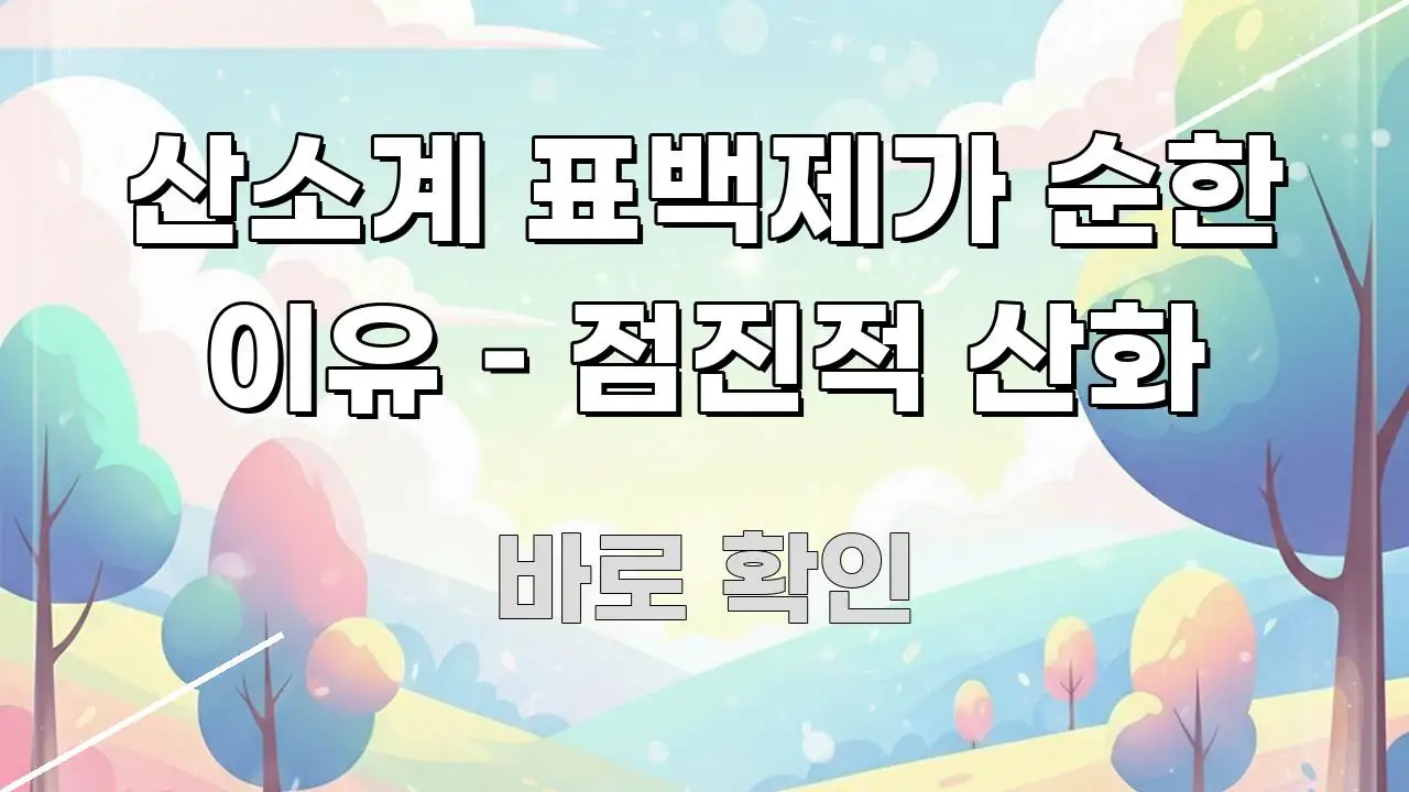 산소계 표백제가 순한 이유 – 점진적 산화 한눈에 들어오는 타이포그래피 블로그 표지