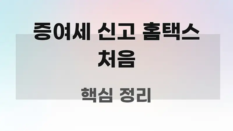 증여세 신고 홈택스 처음 정보 이미지 증여세 신고 홈택스 처음 흐름을 잡아주는 글 소개 썸네일 이미지 - 내용 요약을 위한 이미지