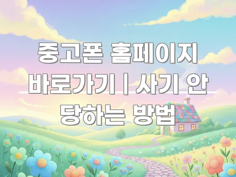 중고폰 홈페이지 바로가기 | 사기 안 당하는 방법 카드뉴스 표지 중고폰 홈페이지 바로가기 | 사기 안 당하는 방법 주요 포인트를 요약한 미니멀 블로그 썸네일 - 본문 내용과 연관된 이미지