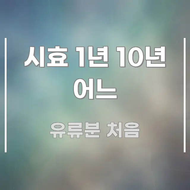 시효 1년 10년 어느 핵심 정보를 압축한 핵심 키워드 시각화 이미지