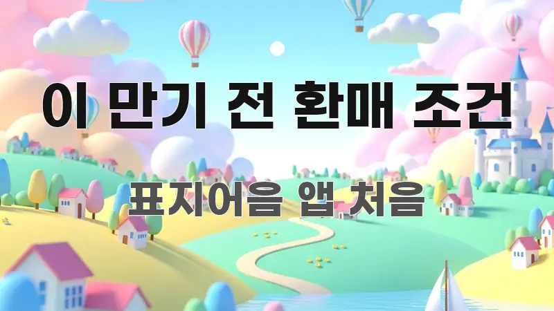 이 만기 전 환매 조건 꼭 알아야 할 정보를 담은 텍스트형 카드뉴스 표지 이미지 - 참고용 이미지