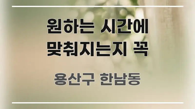 원하는 시간에 맞춰지는지 꼭 핵심 요약 원하는 시간에 맞춰지는지 꼭 깔끔하게 정리된 핵심 키워드 시각화 이미지 - 글 흐름을 돕는 시각 자료