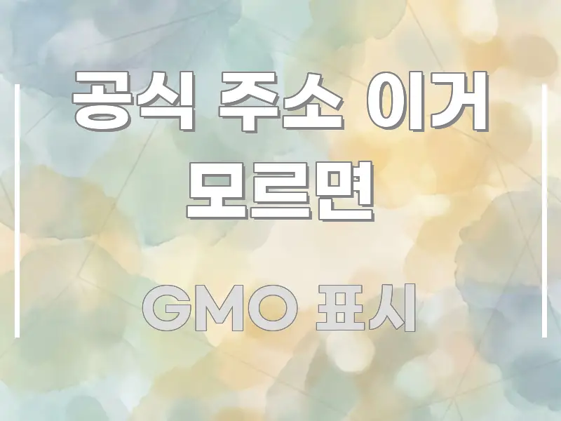 공식 주소 이거 모르면 핵심 요약 공식 주소 이거 모르면 핵심 내용을 정리한 정보 전달형 표지 이미지