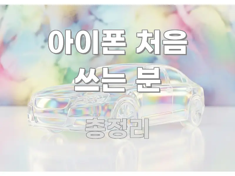 아이폰 처음 쓰는 분 바로 활용 가능한 깔끔한 인포그래픽 표지 - 참고용 이미지