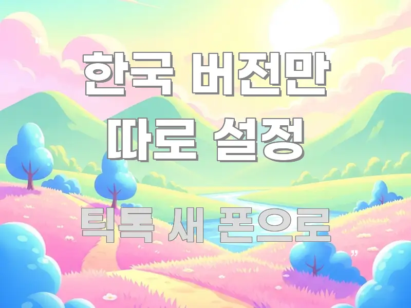 한국 버전만 따로 설정 한눈에 보기 좋게 요약한 정보 정리 카드 이미지