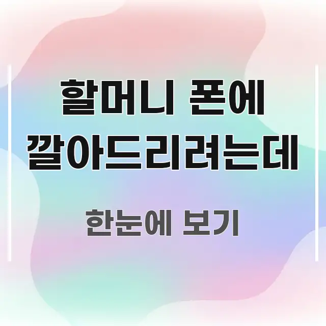 할머니 폰에 깔아드리려는데 정보 이미지 할머니 폰에 깔아드리려는데 직관적으로 이해되는 핵심 정보 비주얼