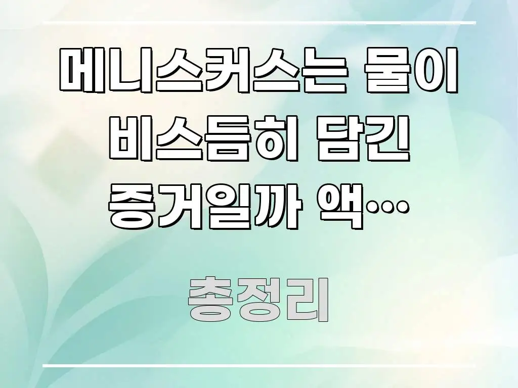 메니스커스는 물이 비스듬히 담긴 증거일까 액체 눈금의 꼭 알아야 할 정보를 담은 블로그용 카드뉴스 썸네일